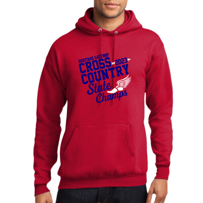 Heritage State Champs Hoodie Cross Country - RED Thumbnail