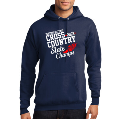 Heritage State Champs Hoodie Cross Country - NAVY Thumbnail